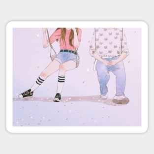 Pastel Couple Sticker